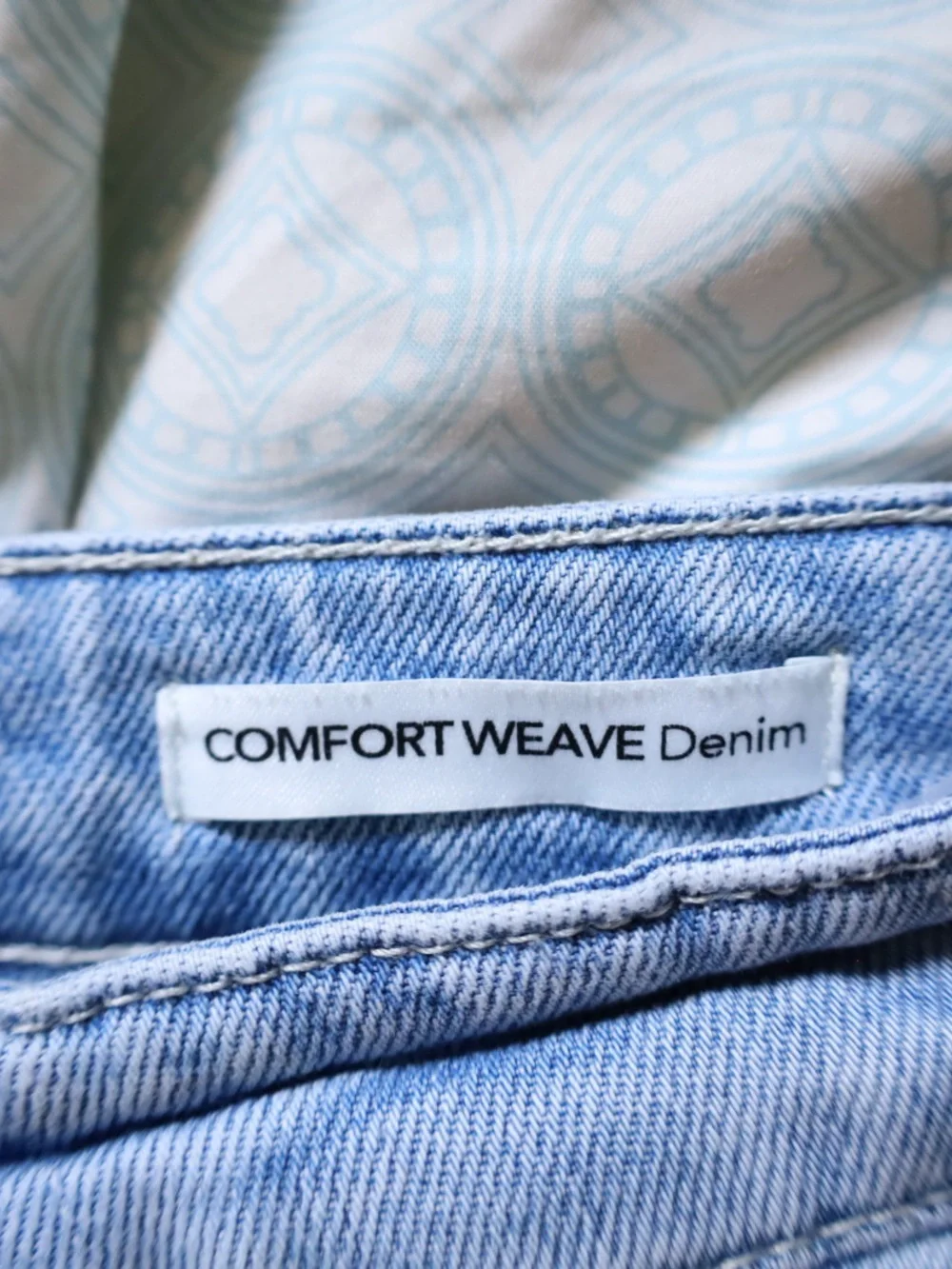 OAT New York Comfort Weave Denim Wide Leg Jeans Light Wash Size 10/30 - Picture 11 of 12